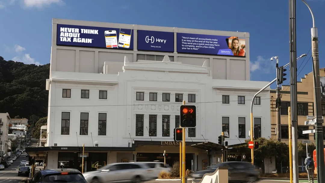 Out-of-home advertising concept.